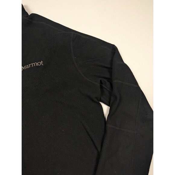 Marmot Light Weight Quarter Zip Long Sleeve Fleece Sweater Black Mens Medium - Picture 5 of 13